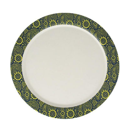 Bamboo Dinner Plate Printed Paisley - EcoSouLife